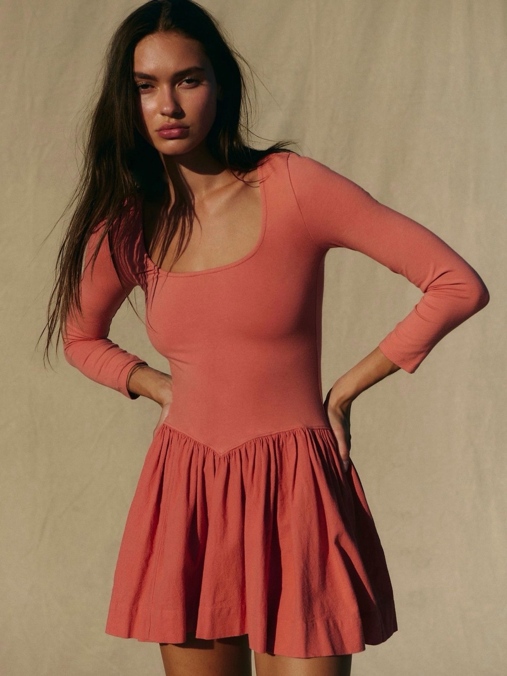 Free People Red Mango Fit & Flare Mini Dress Size Small